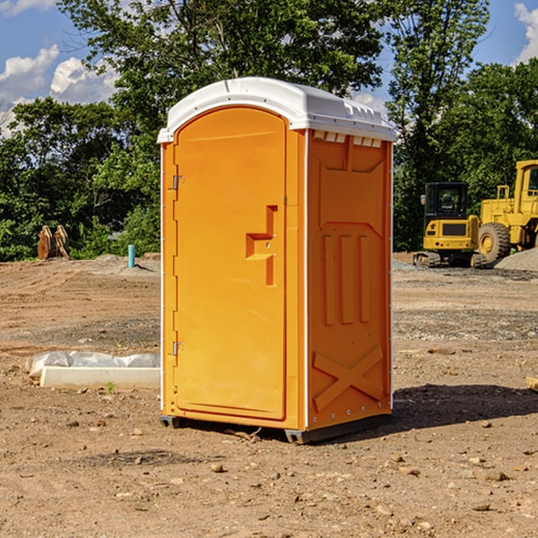 can i customize the exterior of the porta potties with my event logo or branding in Woodville MA